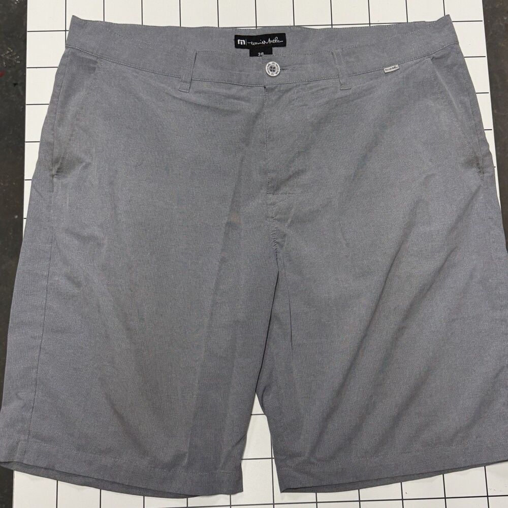 TravisMathew Beck Golf Shorts Men's Size 38 Gray Flat Front Stretch